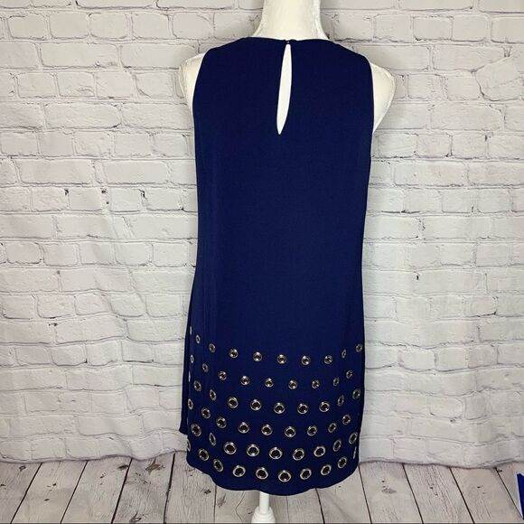 Michael Kors Navy grommet lined sleeveless dress - Picture 5 of 10